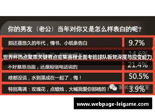 世界杯热点聚焦关键看点密集赛程全面考验球队板凳深度与应变能力 世界杯热点聚焦关键看点密集赛程全面考验球队板凳深度与应变能力